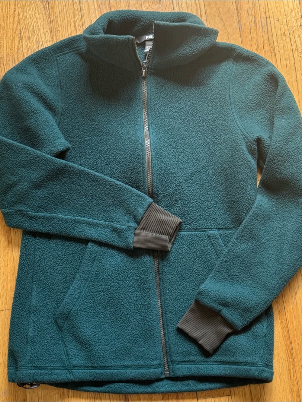 REI Teal Green Full-Zip Teddy Fleece Jacket